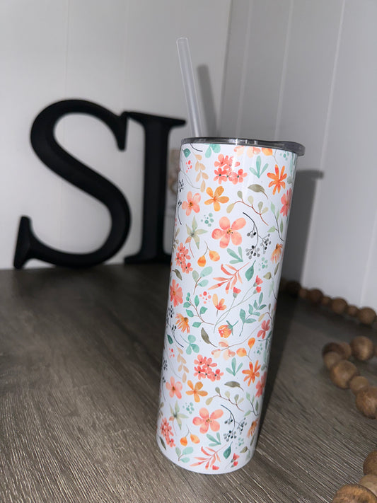 Flower 20oz tumbler