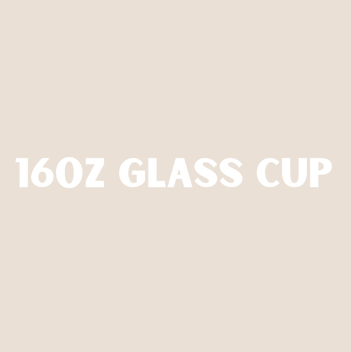 Custom 16oz glass cup