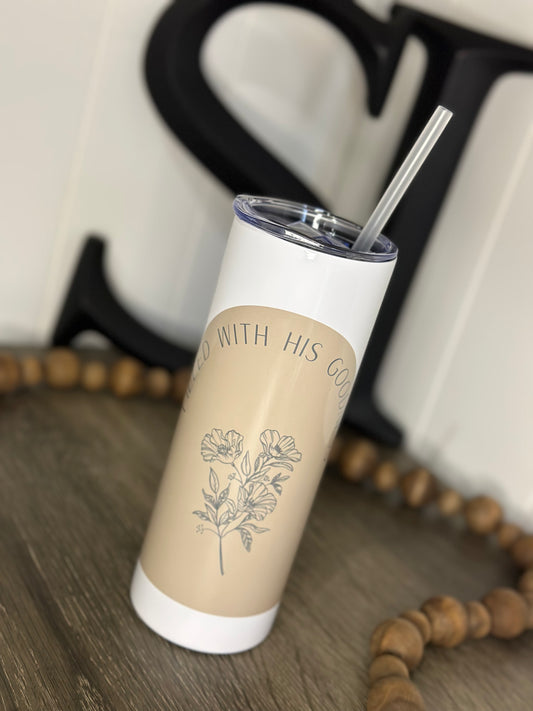 Filled with His goodness tumbler